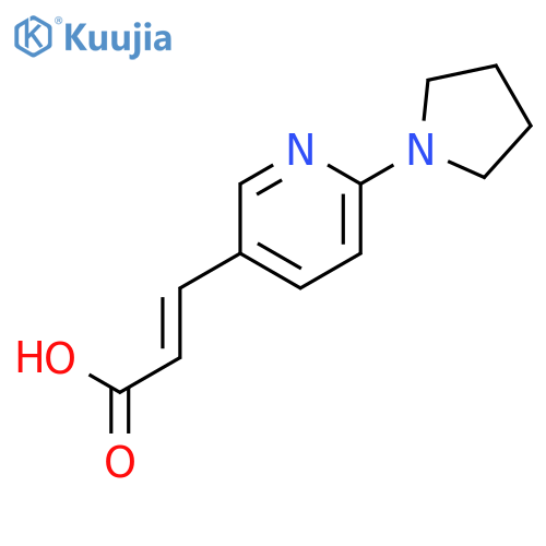 2-Propenoic acid, 3-[6-(1-pyrrolidinyl)-3-pyridinyl]- structure