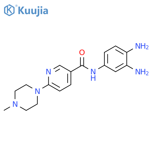 3-Pyridinecarboxamide,N-(3,4-diaminophenyl)-6-(4-methyl-1-piperazinyl)- structure