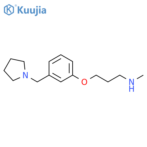 1-Propanamine, N-methyl-3-[3-(1-pyrrolidinylmethyl)phenoxy]- structure