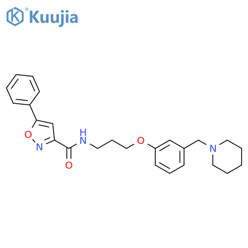 3-Isoxazolecarboxamide,5-phenyl-N-[3-[3-(1-piperidinylmethyl)phenoxy]propyl]- structure