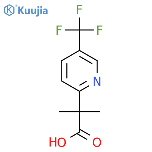 2-methyl-2-5-(trifluoromethyl)pyridin-2-ylpropanoic acid structure