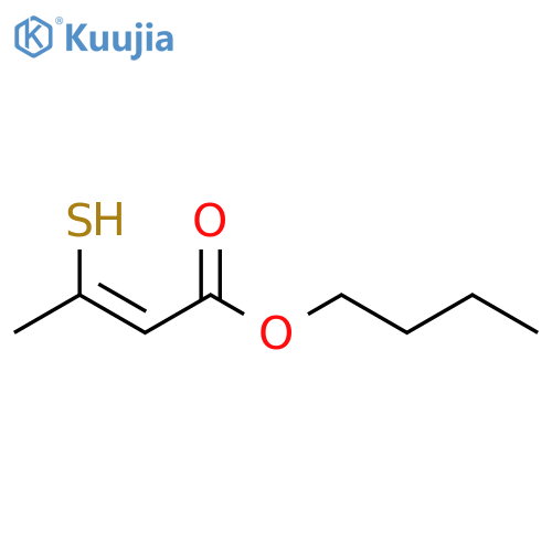 2-Butenoic acid, 3-mercapto-, butyl ester, (Z)- structure