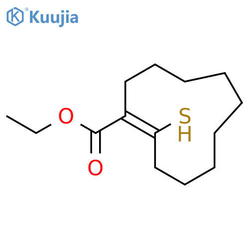 1-Cycloundecene-1-carboxylic acid, 2-mercapto-, ethyl ester, (Z)- structure