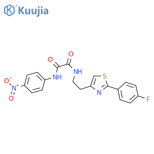 N-{2-2-(4-fluorophenyl)-1,3-thiazol-4-ylethyl}-N'-(4-nitrophenyl)ethanediamide structure