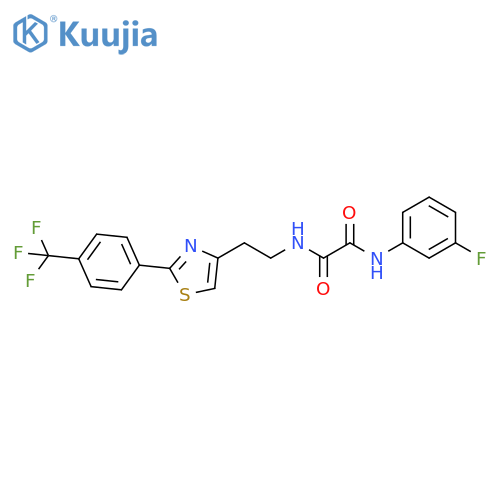 N'-(3-fluorophenyl)-N-(2-{2-4-(trifluoromethyl)phenyl-1,3-thiazol-4-yl}ethyl)ethanediamide structure