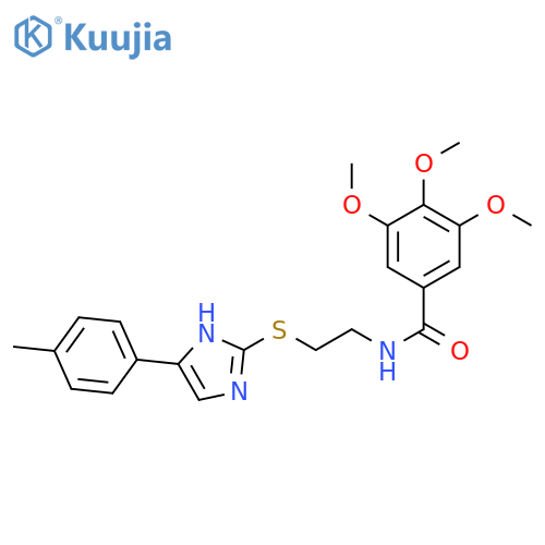 3,4,5-trimethoxy-N-(2-{5-(4-methylphenyl)-1H-imidazol-2-ylsulfanyl}ethyl)benzamide structure