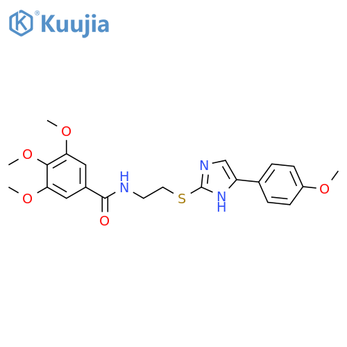 3,4,5-trimethoxy-N-(2-{5-(4-methoxyphenyl)-1H-imidazol-2-ylsulfanyl}ethyl)benzamide structure