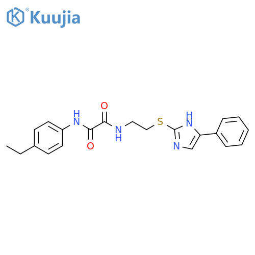 N'-(4-ethylphenyl)-N-{2-(4-phenyl-1H-imidazol-2-yl)sulfanylethyl}ethanediamide structure