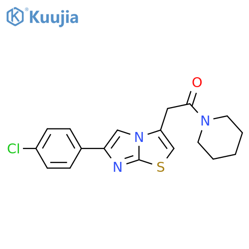 2-6-(4-chlorophenyl)imidazo2,1-b1,3thiazol-3-yl-1-(piperidin-1-yl)ethan-1-one structure
