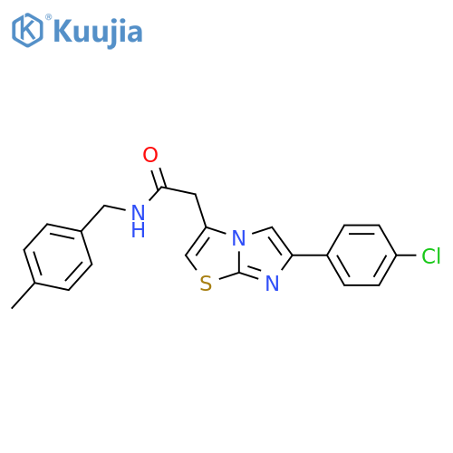 2-6-(4-chlorophenyl)imidazo2,1-b1,3thiazol-3-yl-N-(4-methylphenyl)methylacetamide structure