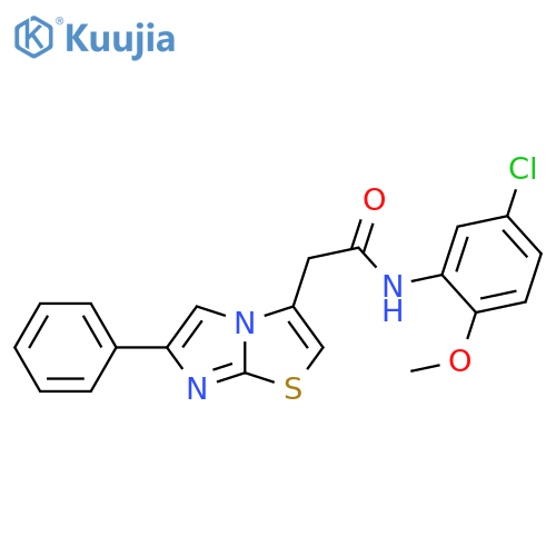 N-(5-chloro-2-methoxyphenyl)-2-{6-phenylimidazo2,1-b1,3thiazol-3-yl}acetamide structure