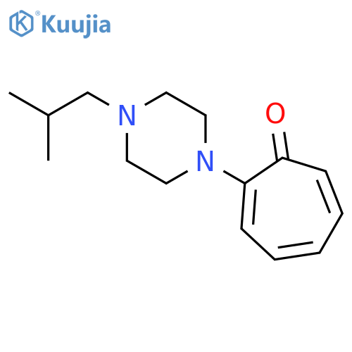 2,4,6-Cycloheptatrien-1-one, 2-[4-(2-methylpropyl)-1-piperazinyl]- structure