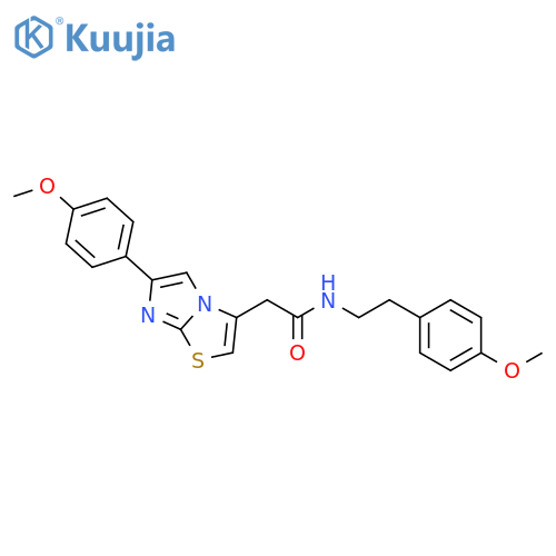 N-2-(4-methoxyphenyl)ethyl-2-6-(4-methoxyphenyl)imidazo2,1-b1,3thiazol-3-ylacetamide structure