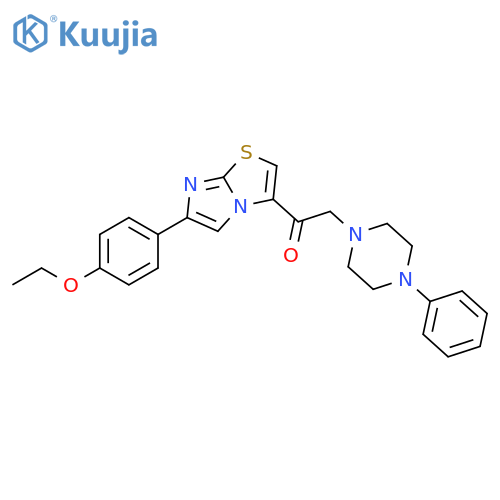 2-6-(4-ethoxyphenyl)imidazo2,1-b1,3thiazol-3-yl-1-(4-phenylpiperazin-1-yl)ethan-1-one structure