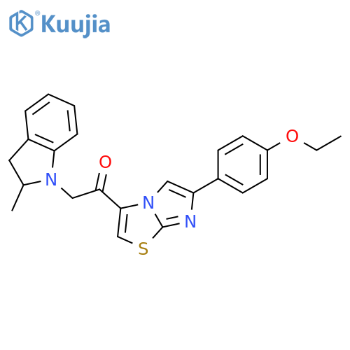 2-6-(4-ethoxyphenyl)imidazo2,1-b1,3thiazol-3-yl-1-(2-methyl-2,3-dihydro-1H-indol-1-yl)ethan-1-one structure