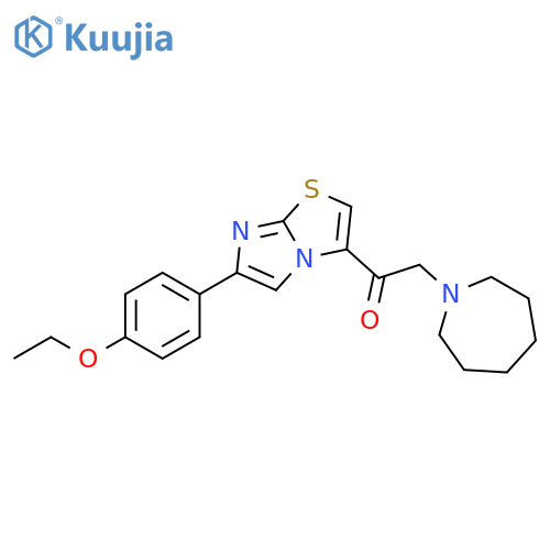 1-(azepan-1-yl)-2-6-(4-ethoxyphenyl)imidazo2,1-b1,3thiazol-3-ylethan-1-one structure