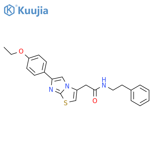 2-6-(4-ethoxyphenyl)imidazo2,1-b1,3thiazol-3-yl-N-(2-phenylethyl)acetamide structure