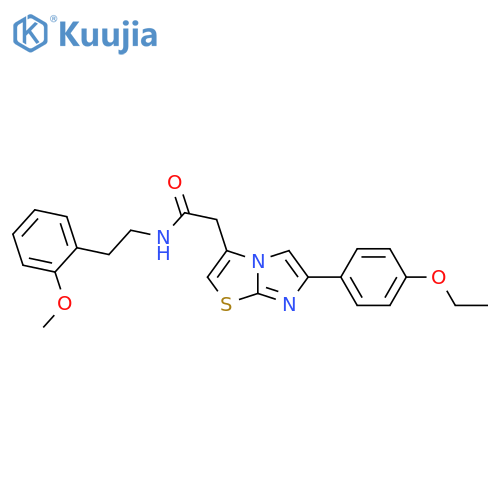 2-6-(4-ethoxyphenyl)imidazo2,1-b1,3thiazol-3-yl-N-2-(2-methoxyphenyl)ethylacetamide structure