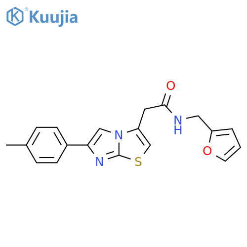 N-(furan-2-yl)methyl-2-6-(4-methylphenyl)imidazo2,1-b1,3thiazol-3-ylacetamide structure