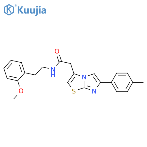 N-2-(2-methoxyphenyl)ethyl-2-6-(4-methylphenyl)imidazo2,1-b1,3thiazol-3-ylacetamide structure