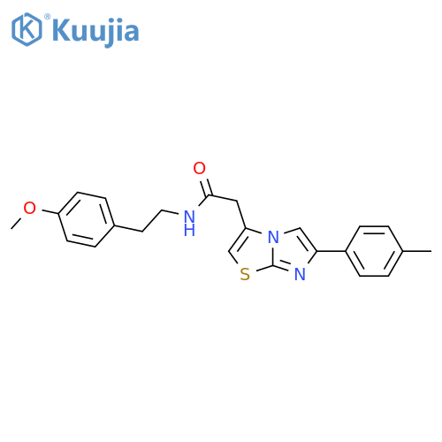 N-2-(4-methoxyphenyl)ethyl-2-6-(4-methylphenyl)imidazo2,1-b1,3thiazol-3-ylacetamide structure