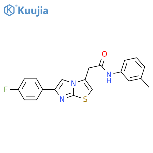 2-6-(4-fluorophenyl)imidazo2,1-b1,3thiazol-3-yl-N-(3-methylphenyl)acetamide structure