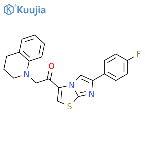 2-6-(4-fluorophenyl)imidazo2,1-b1,3thiazol-3-yl-1-(1,2,3,4-tetrahydroquinolin-1-yl)ethan-1-one structure