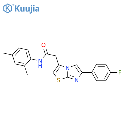 N-(2,4-dimethylphenyl)-2-6-(4-fluorophenyl)imidazo2,1-b1,3thiazol-3-ylacetamide structure