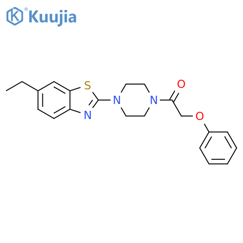 1-4-(6-ethyl-1,3-benzothiazol-2-yl)piperazin-1-yl-2-phenoxyethan-1-one structure