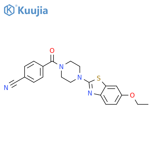 4-4-(6-ethoxy-1,3-benzothiazol-2-yl)piperazine-1-carbonylbenzonitrile structure