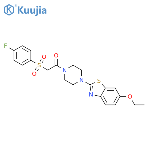 1-4-(6-ethoxy-1,3-benzothiazol-2-yl)piperazin-1-yl-2-(4-fluorobenzenesulfonyl)ethan-1-one structure