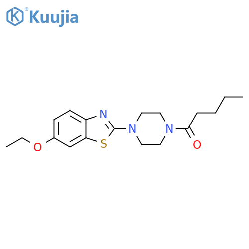 1-4-(6-ethoxy-1,3-benzothiazol-2-yl)piperazin-1-ylpentan-1-one structure