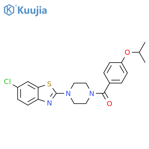 6-chloro-2-{4-4-(propan-2-yloxy)benzoylpiperazin-1-yl}-1,3-benzothiazole structure