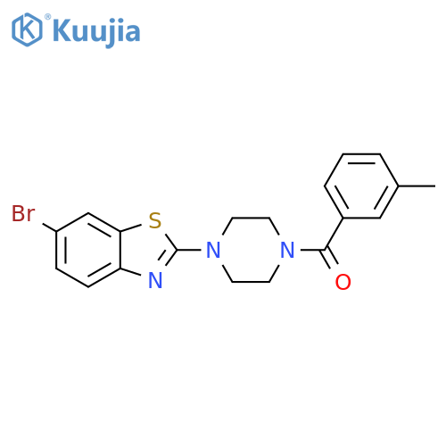 6-bromo-2-4-(3-methylbenzoyl)piperazin-1-yl-1,3-benzothiazole structure