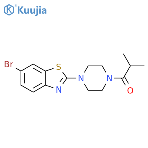 1-4-(6-bromo-1,3-benzothiazol-2-yl)piperazin-1-yl-2-methylpropan-1-one structure