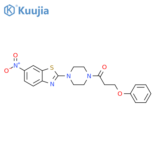 1-4-(6-nitro-1,3-benzothiazol-2-yl)piperazin-1-yl-3-phenoxypropan-1-one structure