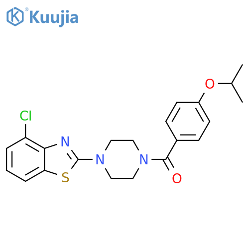 4-chloro-2-{4-4-(propan-2-yloxy)benzoylpiperazin-1-yl}-1,3-benzothiazole structure