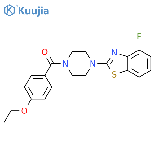 2-4-(4-ethoxybenzoyl)piperazin-1-yl-4-fluoro-1,3-benzothiazole structure