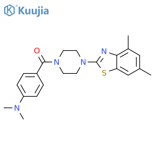 4-4-(4,6-dimethyl-1,3-benzothiazol-2-yl)piperazine-1-carbonyl-N,N-dimethylaniline structure
