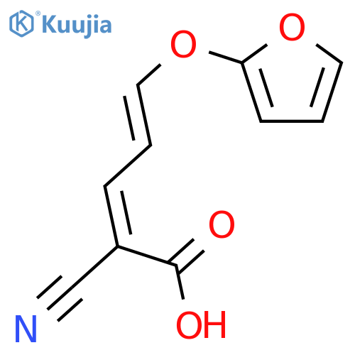 2,4-Pentadienoic acid, 2-cyano-5-(2-furanyloxy)- structure