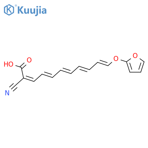 2,4,6,8,10-Undecapentaenoic acid, 2-cyano-11-(2-furanyloxy)- structure
