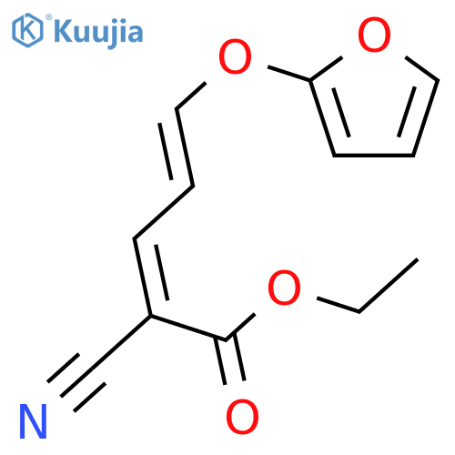2,4-Pentadienoic acid, 2-cyano-5-(2-furanyloxy)-, ethyl ester structure
