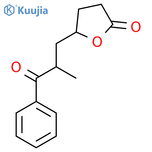 2(3H)-Furanone, dihydro-5-(2-methyl-3-oxo-3-phenylpropyl)- structure