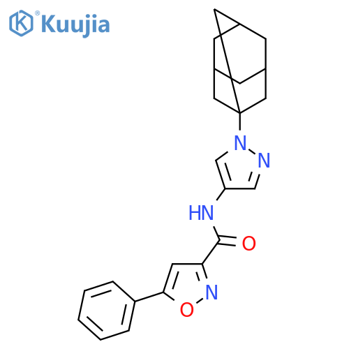 <br>5-Phenyl-isoxazole-3-carboxylic acid (1-adamantan-1-yl-1H-pyrazol-4-yl)-ami de structure