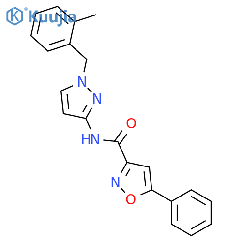 <br>5-Phenyl-isoxazole-3-carboxylic acid [1-(2-methyl-benzyl)-1H-pyrazol-3-yl]- amide structure