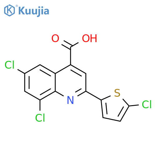 6,8-dichloro-2-(5-chlorothiophen-2-yl)quinoline-4-carboxylic acid structure