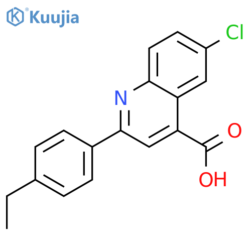 6-Chloro-2-(4-ethylphenyl)quinoline-4-carboxylic acid structure