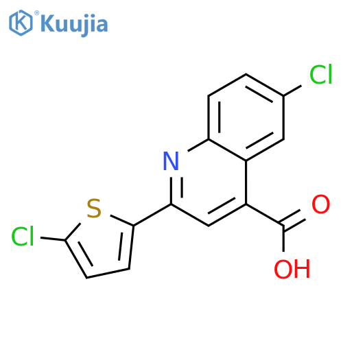 6-Chloro-2-(5-chlorothien-2-yl)quinoline-4-carboxylic acid structure