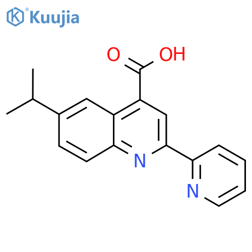 6-Isopropyl-2-pyridin-2-ylquinoline-4-carboxylic acid structure