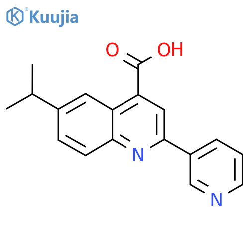 6-Isopropyl-2-pyridin-3-ylquinoline-4-carboxylic acid structure